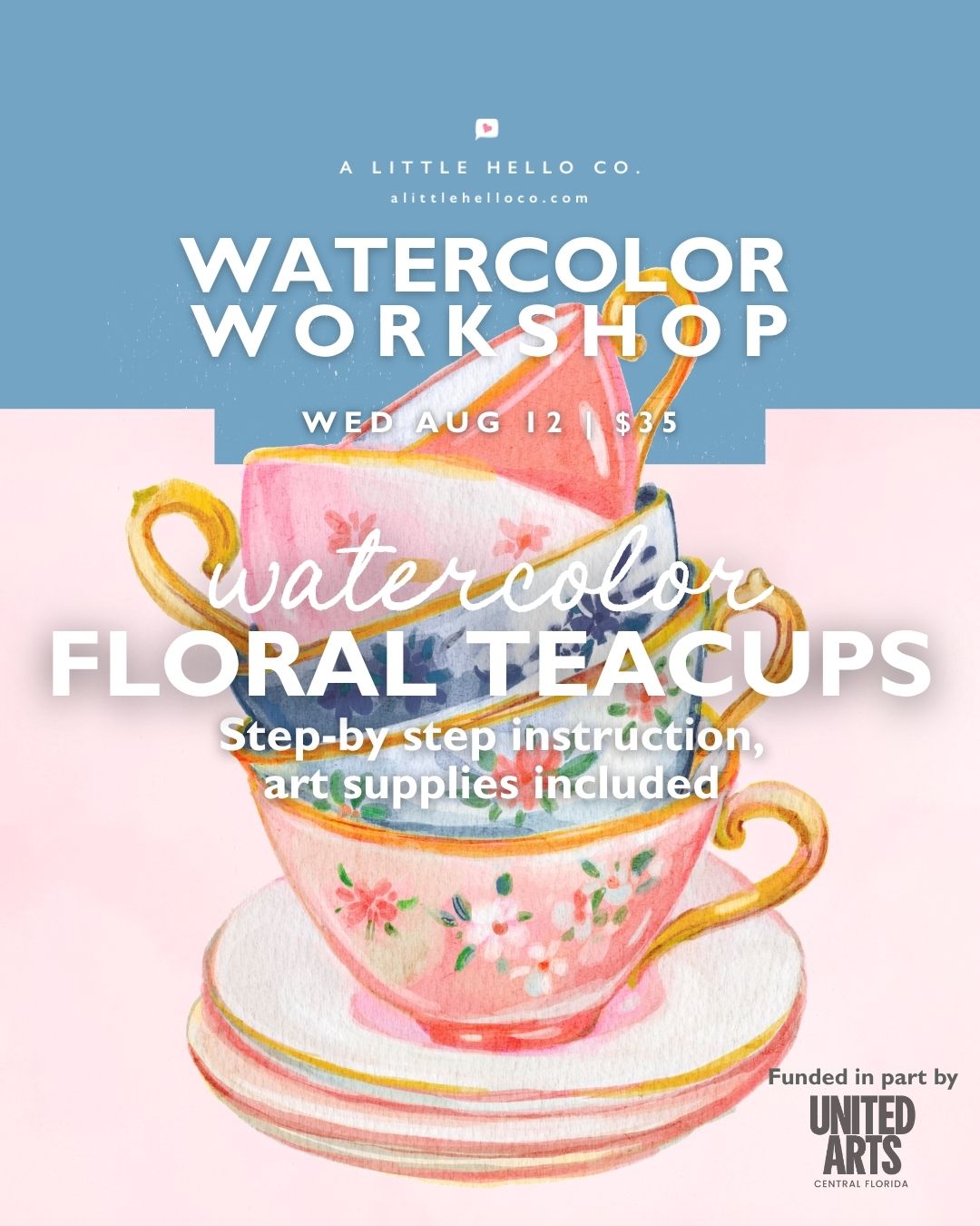Watercolor Workshop: Floral Teacups