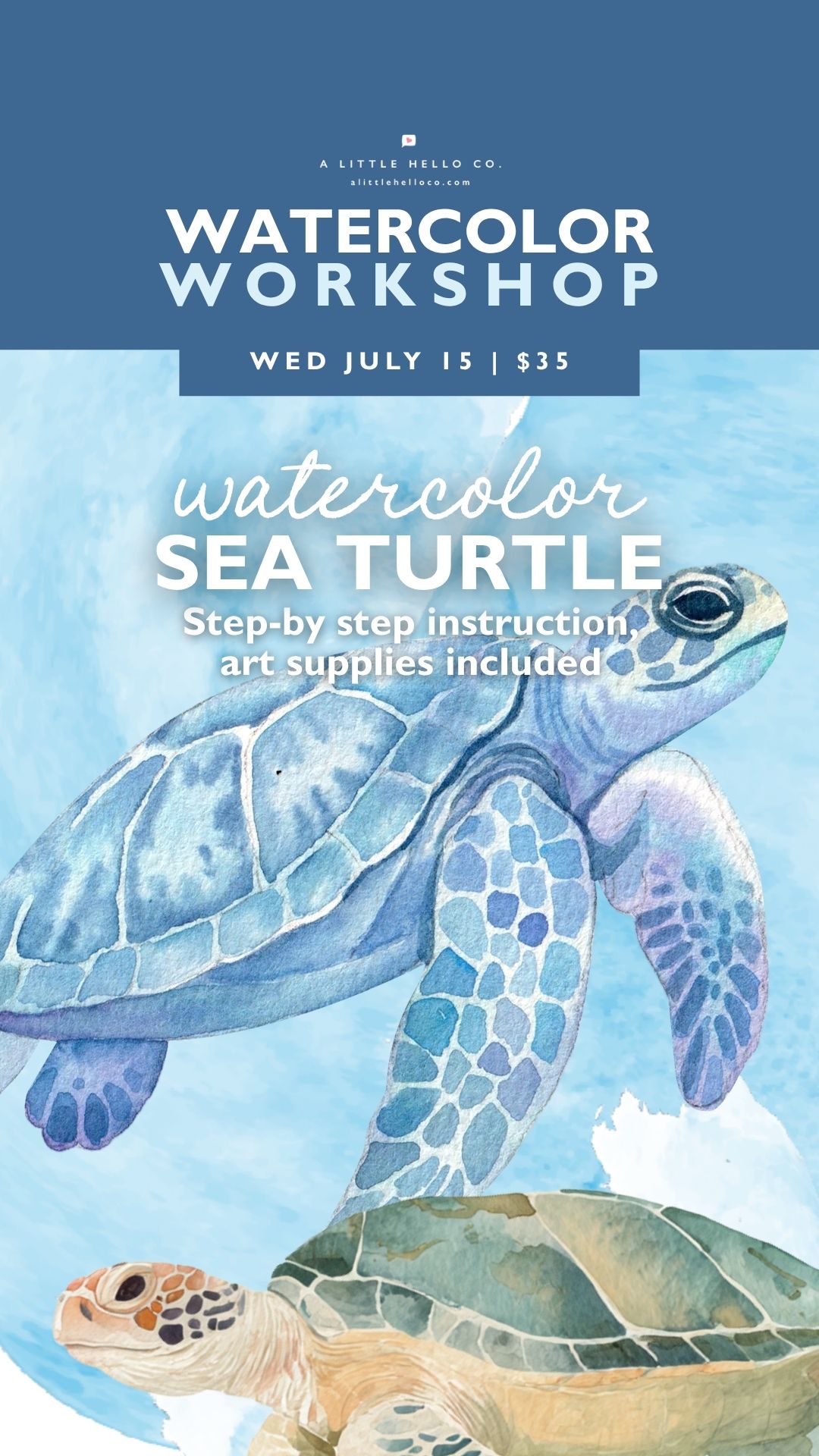 Watercolor Workshop: Sea Turtles