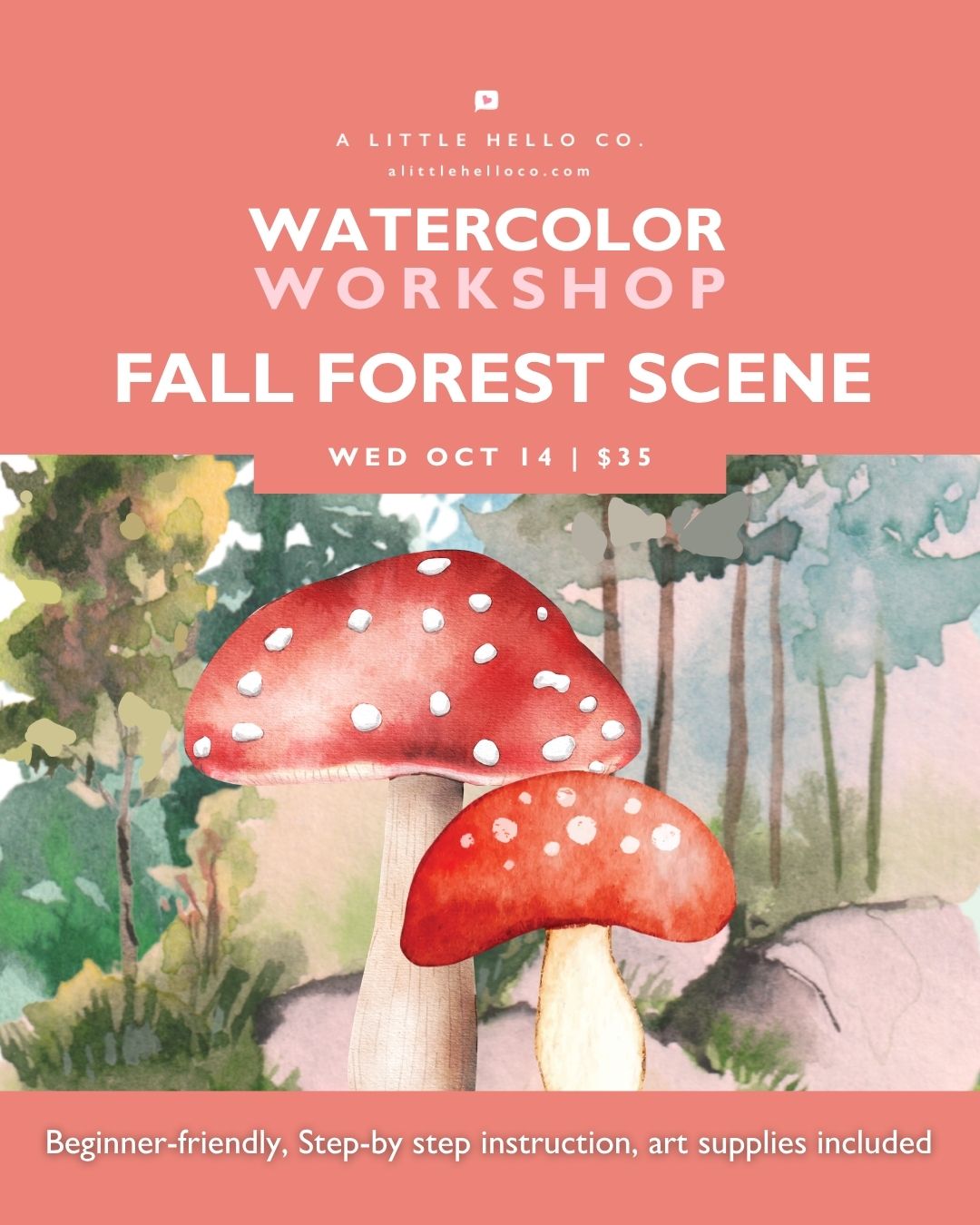 Watercolor Workshop: Fall Forest Scene