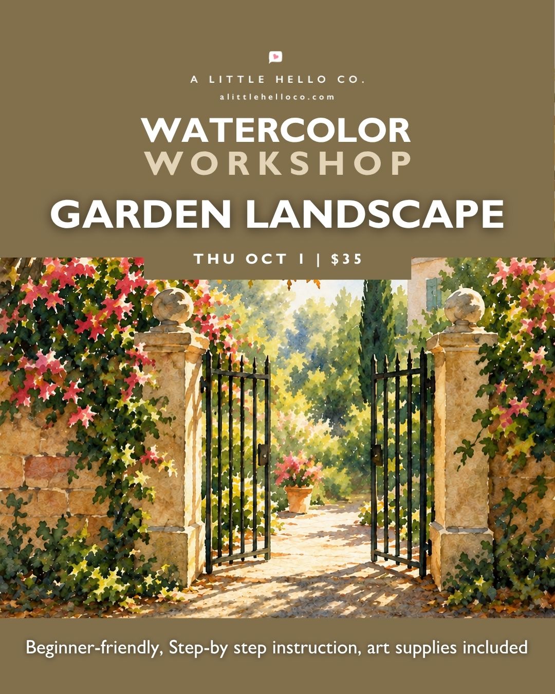 Watercolor Workshop: Garden Landscape
